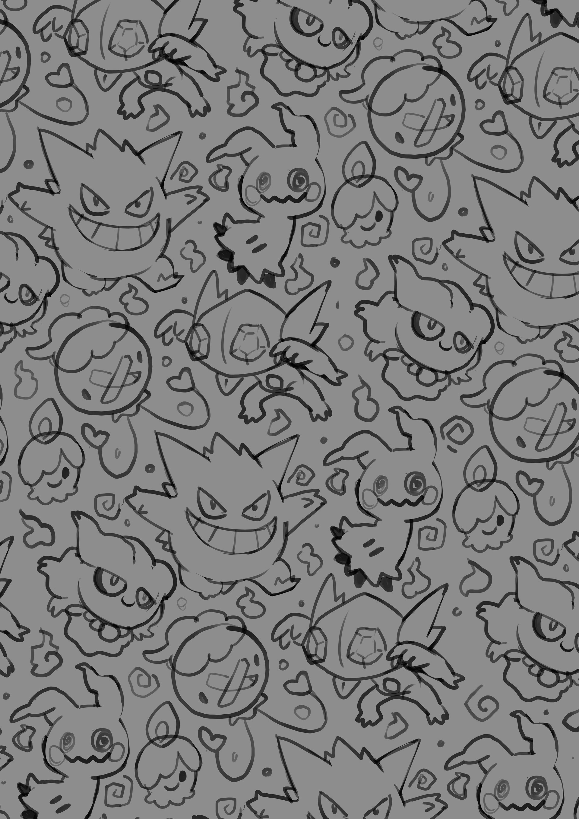 ArtStation - Ghost pokemon pattern