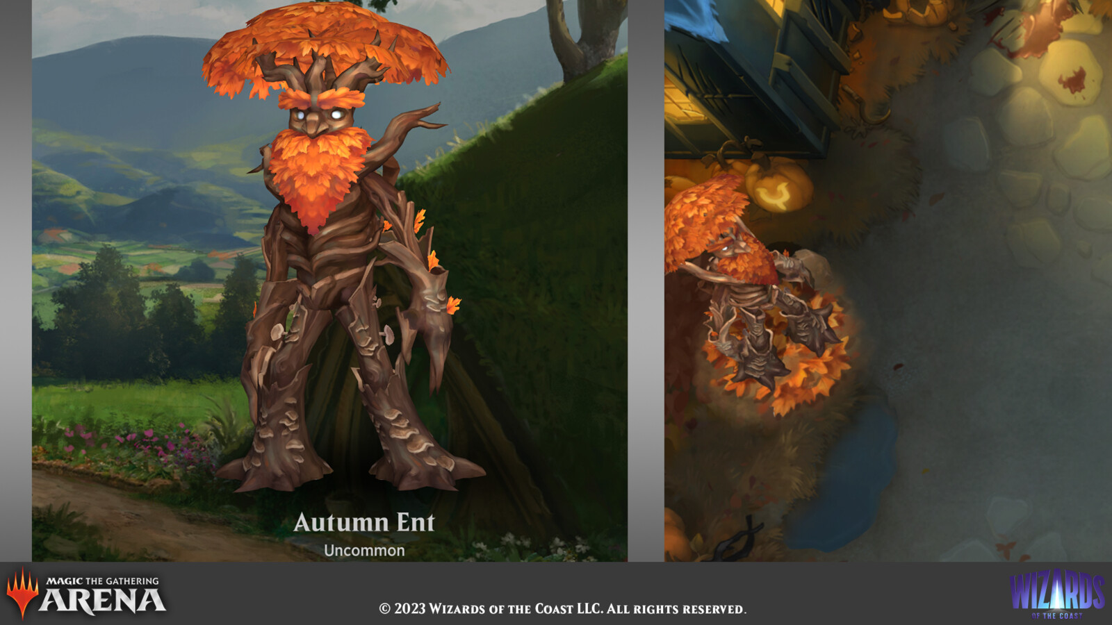 Select pet and game views for the Autumn Ent