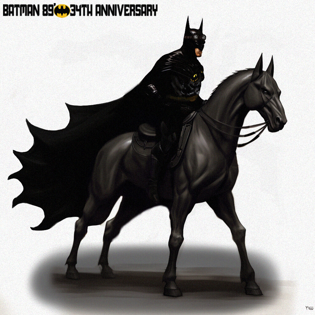 Batman 1989 On A Horse