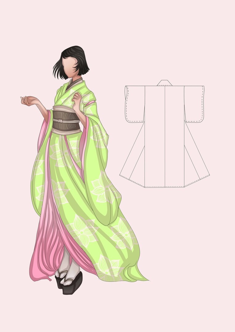 Clothing Robe Drawing Dress Kimono dress purple fashion pin png   PNGWing