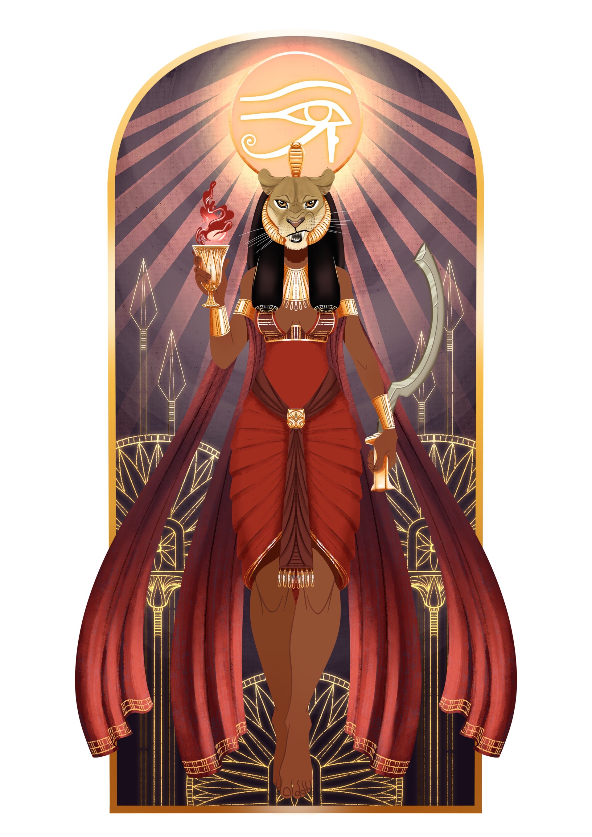 Artstation Sekhmet Egyptian Lion Goddess