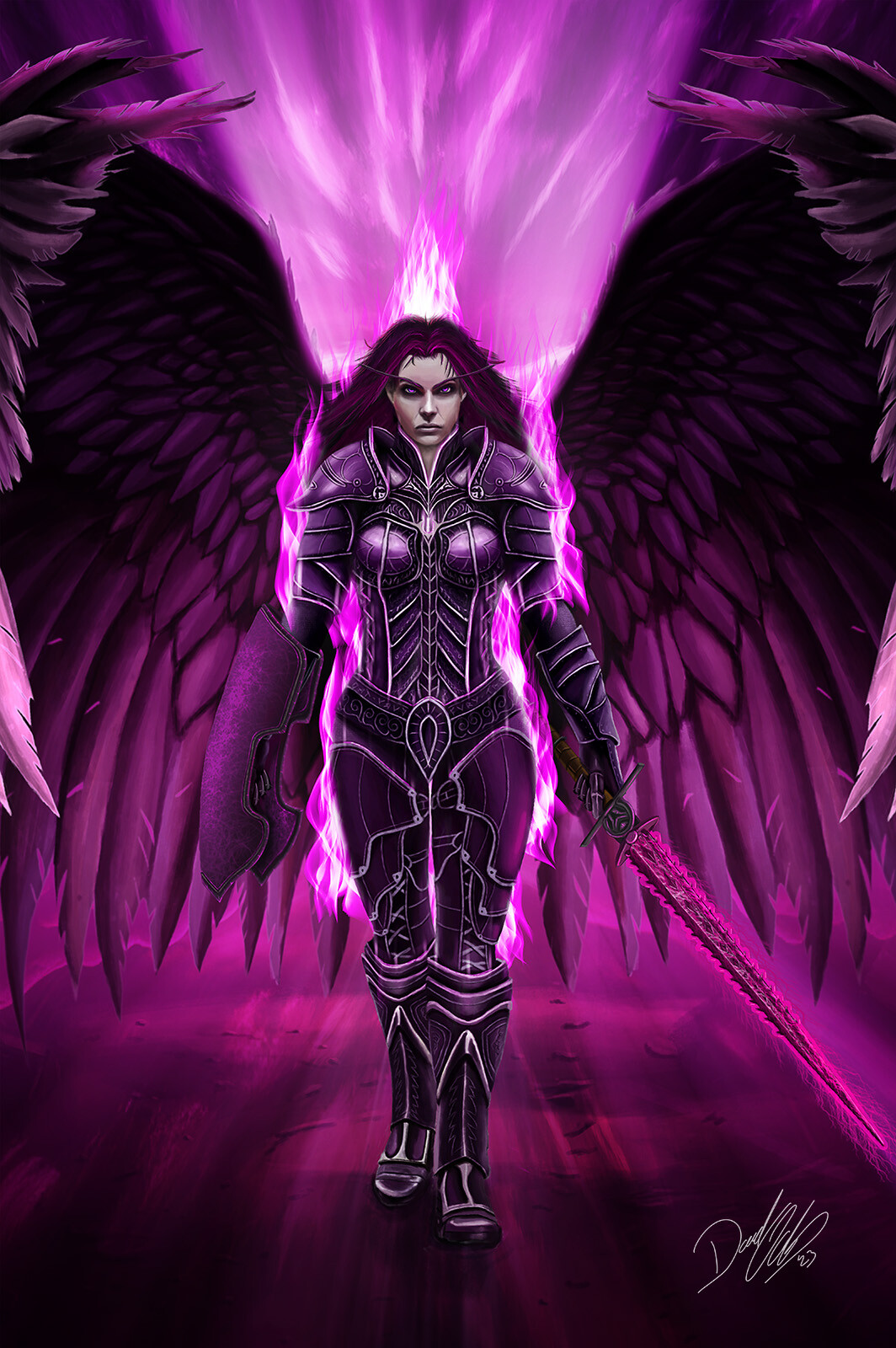 Roze Fallen Angel - Character Commission