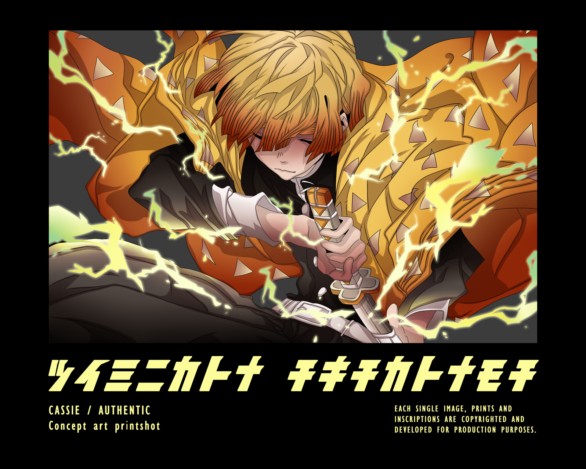 ArtStation - (Oni) Zenitsu - Breath of Thunder