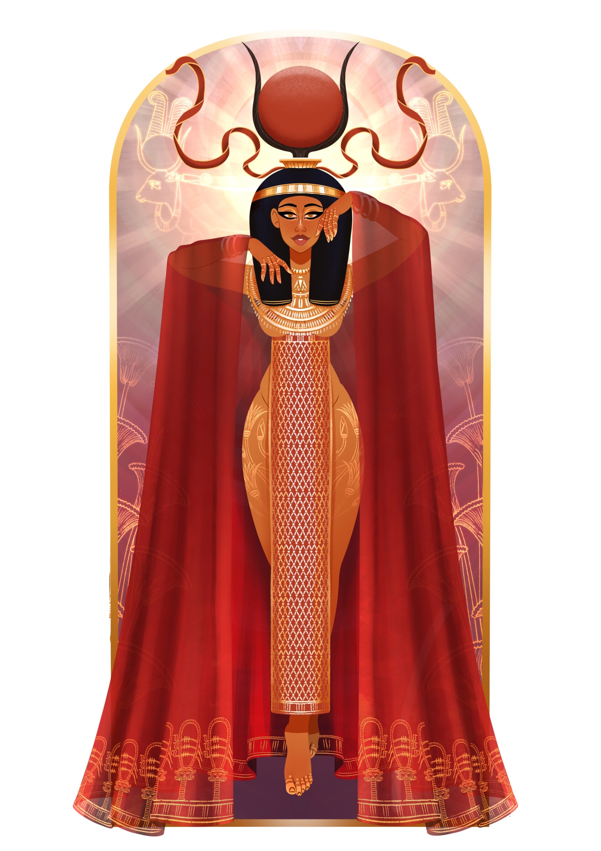 ArtStation - Hathor, Egyptian goddess of love
