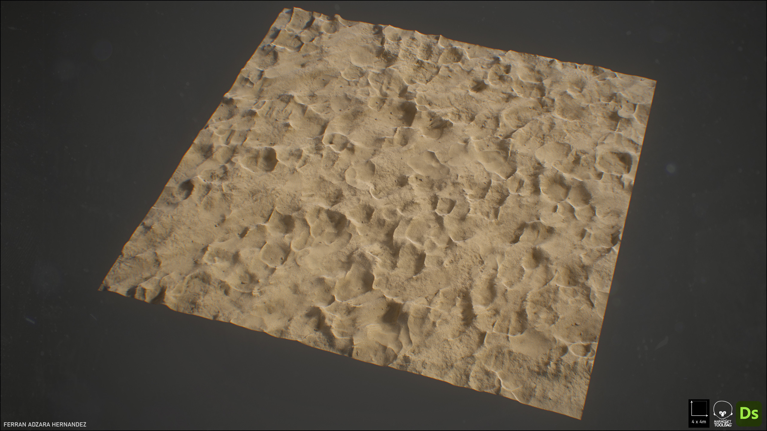 Smashed Sand Tiling at 4x4m