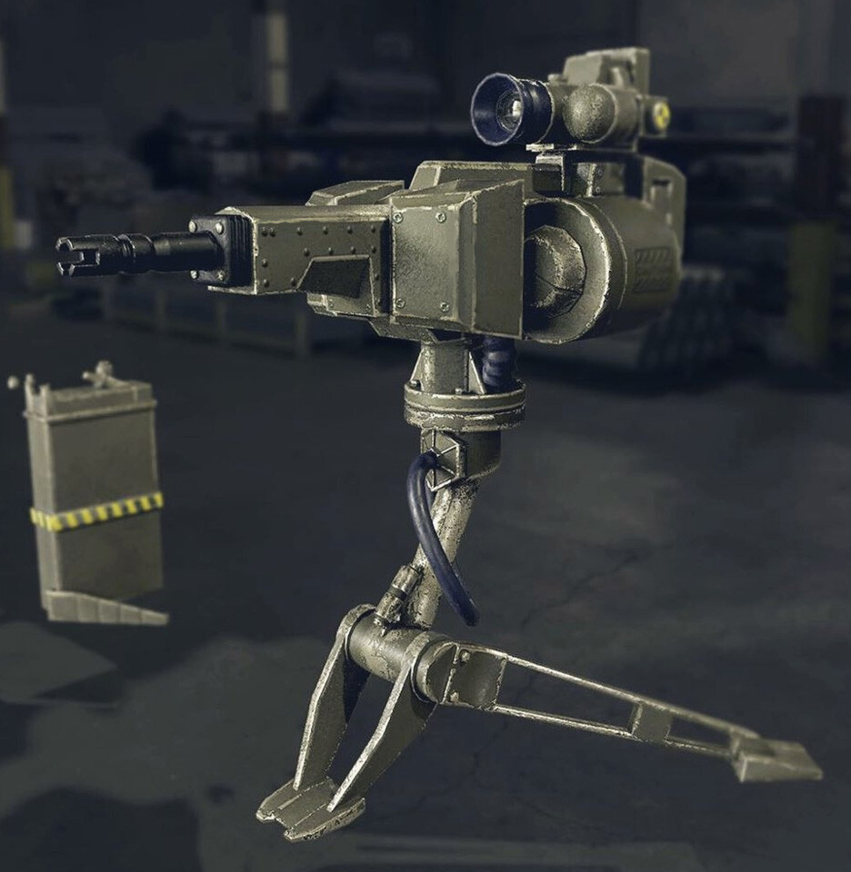 Aliens Turret Gun Real Time Asset