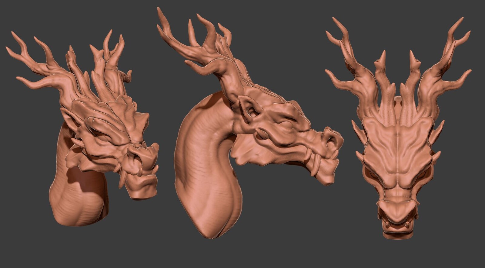 Dragon Bust Sculpt Sketch