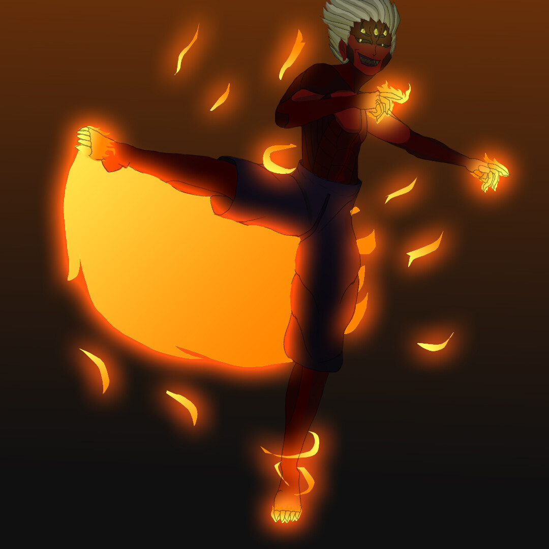 ArtStation Demon kick