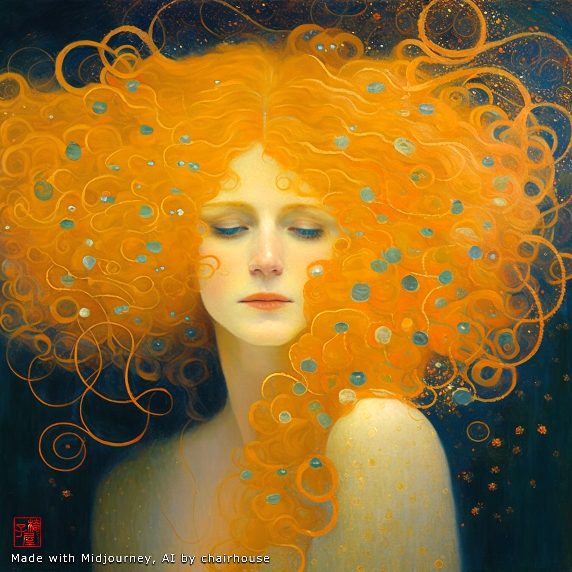 ArtStation - flying world goddess with golden hair with #Midjourney 230628