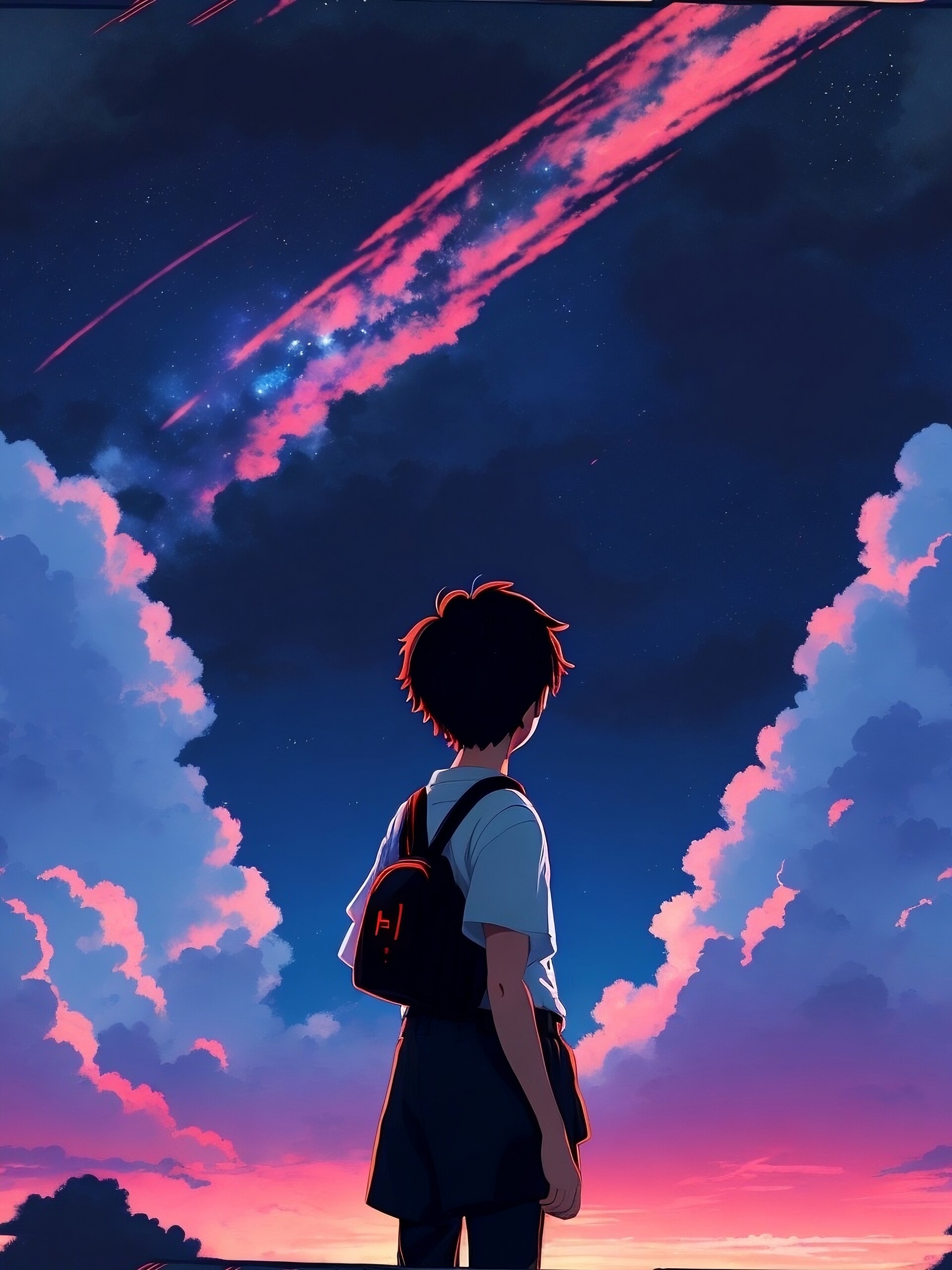 ArtStation - Alone Boy and Beautiful Sky