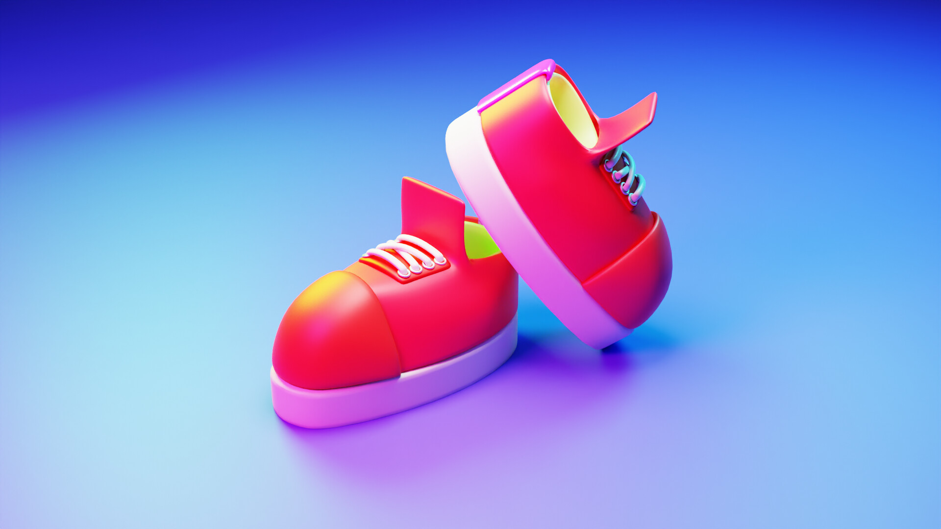 ArtStation - A Pair Of Low Poly 3D Shoes