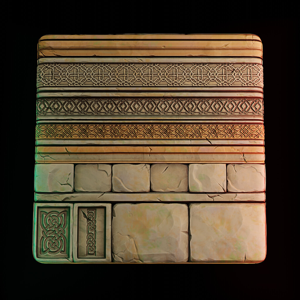 James Brookes Stylized Stone Trim Sheet