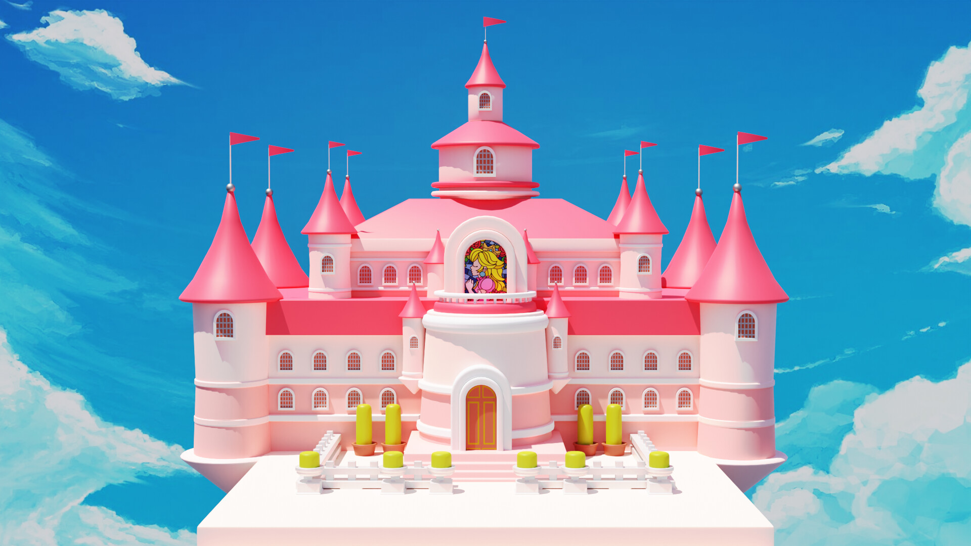 ArtStation Peach's castle
