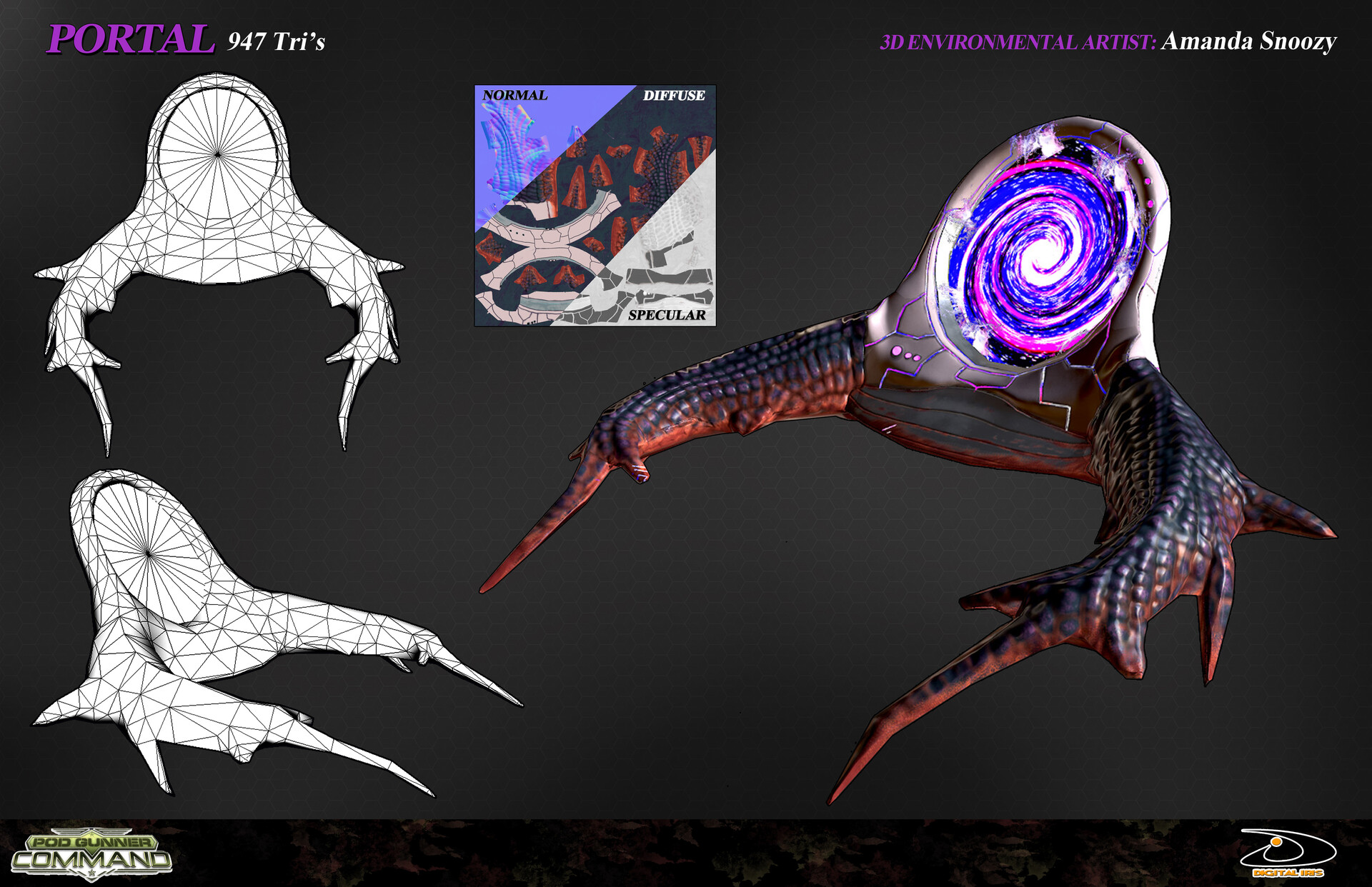 Snoozyart pod gunner command portal transporter