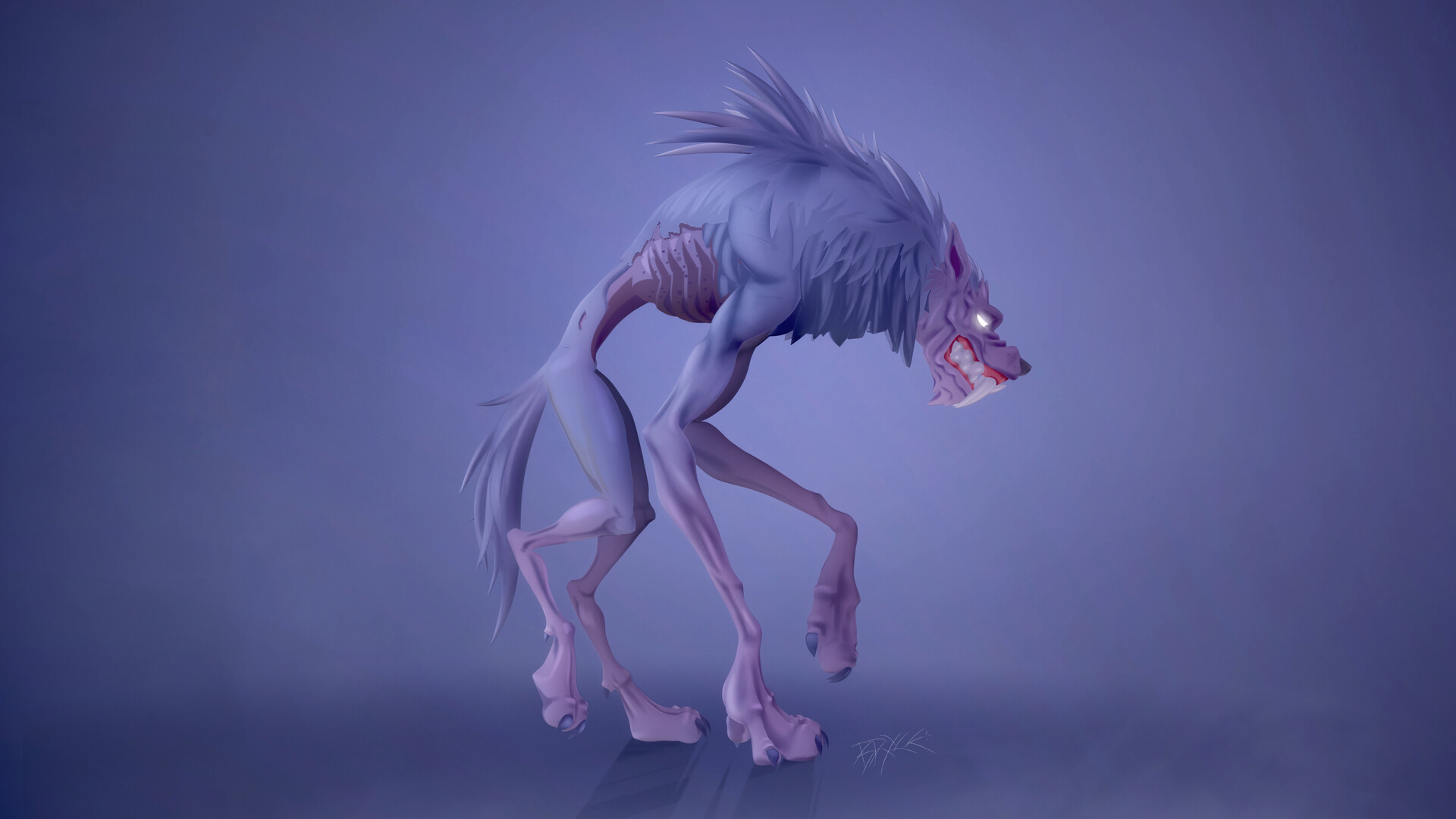 ArtStation - Skinny Werewolf