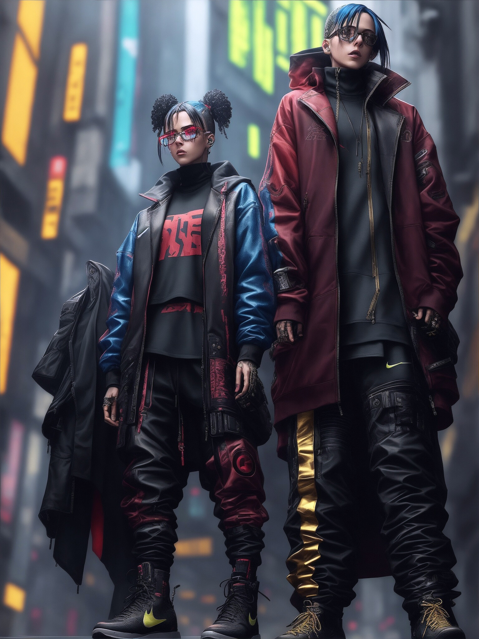 ArtStation - cyberpunk tech wear streetwear