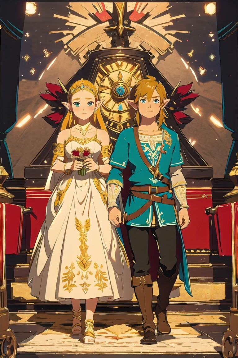ArtStation Zelda and Link's wedding
