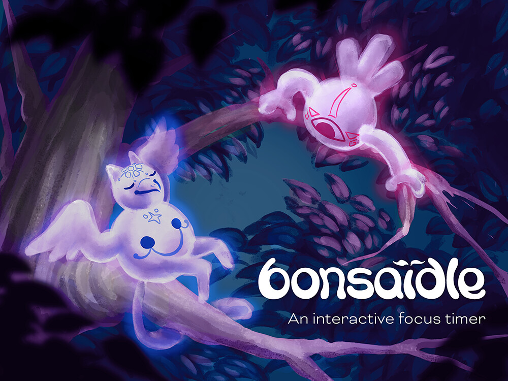Bonsaidle, an Interactive Focus Timer - Concept Art, Illustration, and Animation