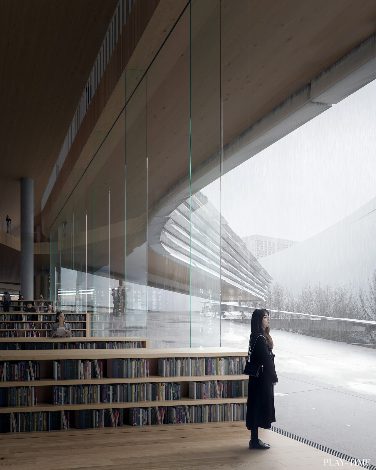 Wuhan Library designed by Cook Haffner Architecture Platform. Images by PLAY-TIME Barcelona.