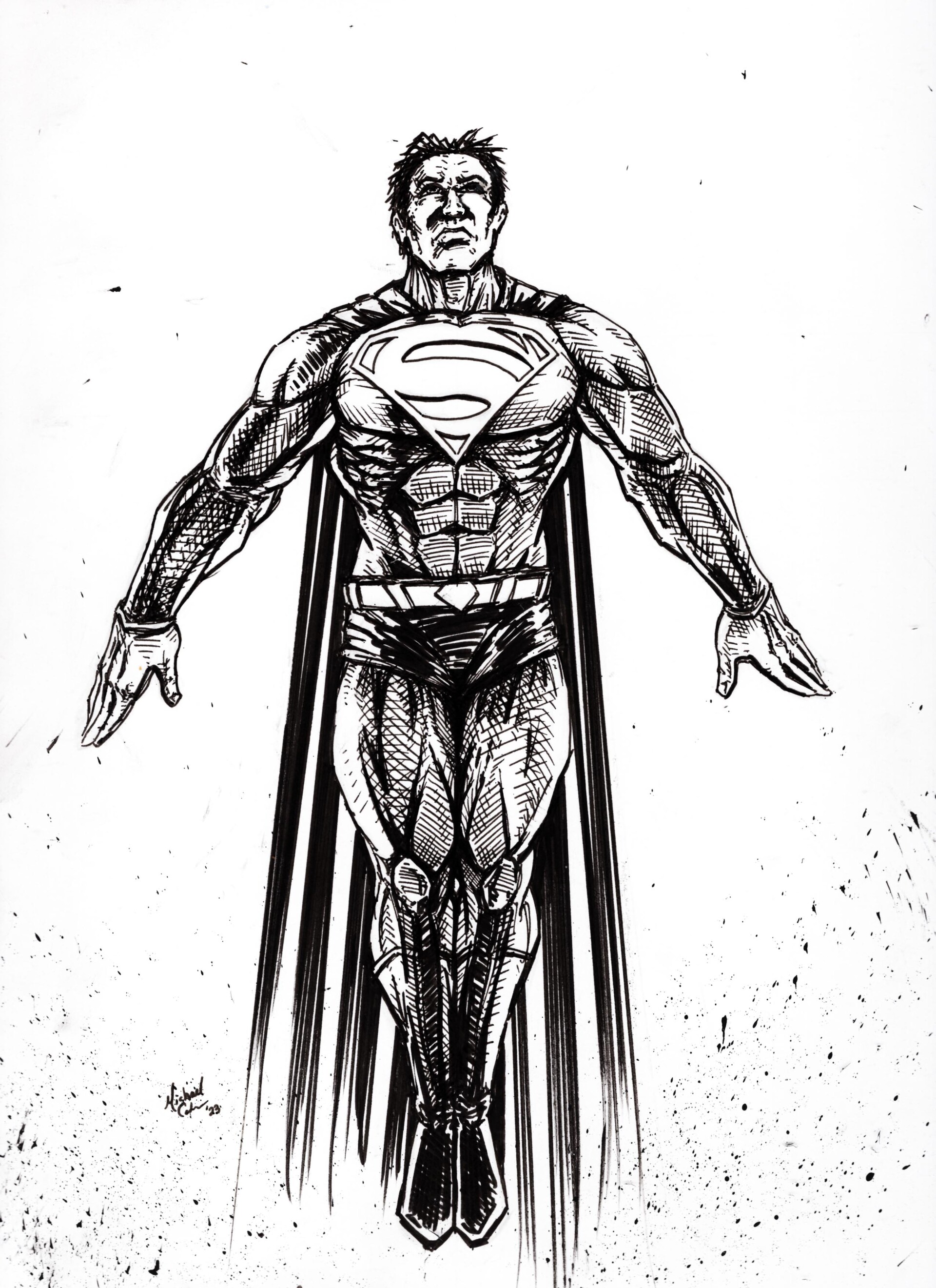 superman sketch art