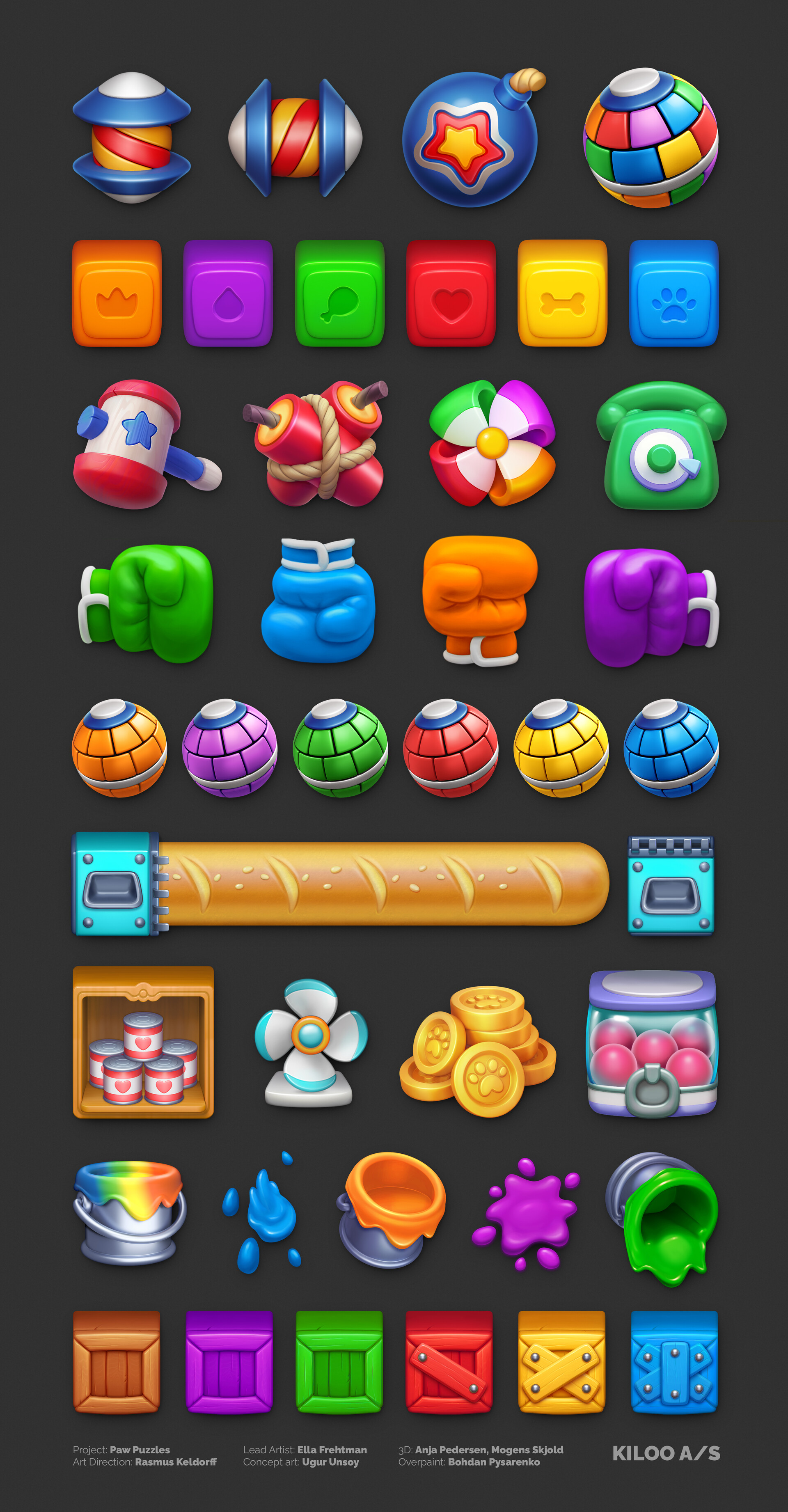 Artstation paw puzzles elements