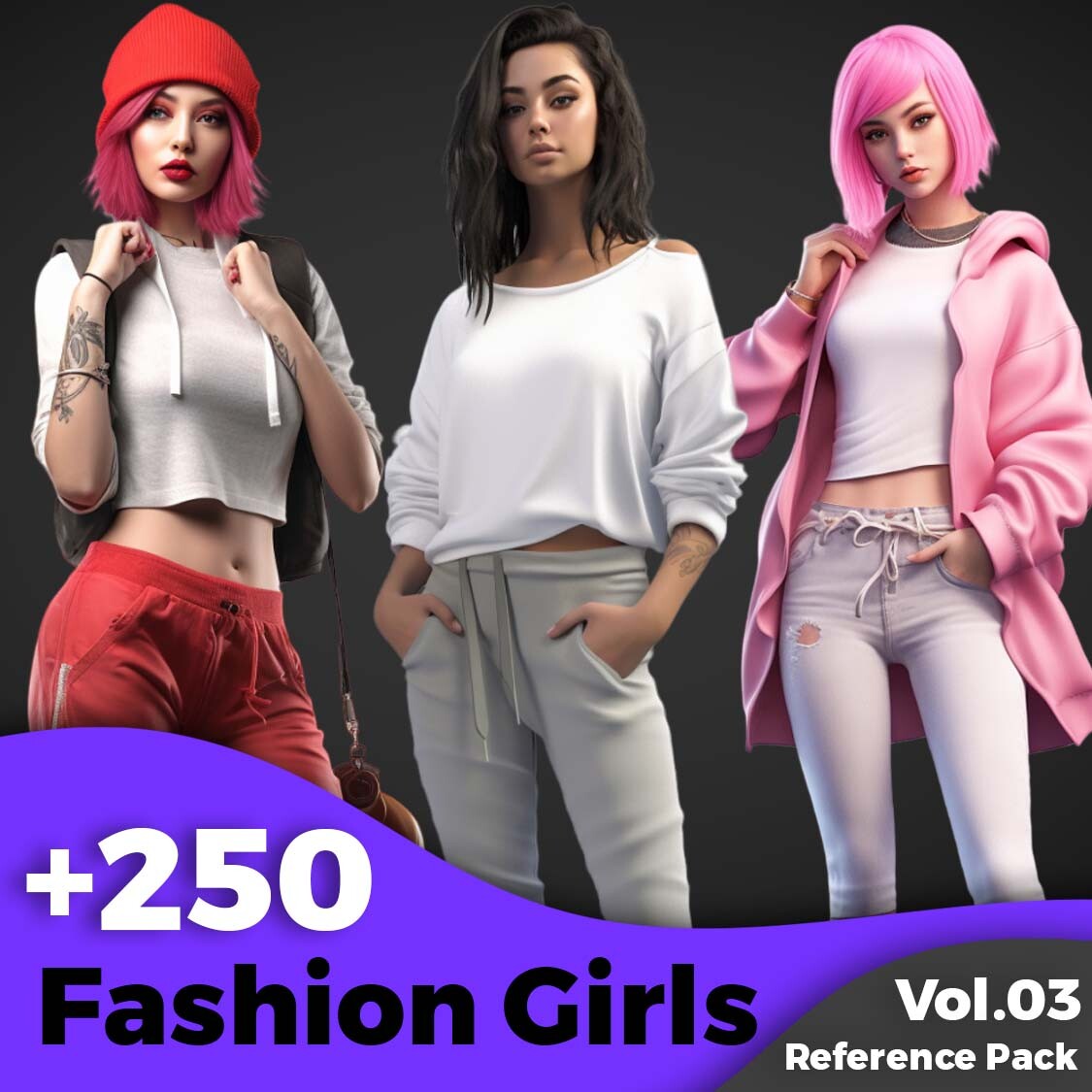 ArtStation - +250 Fashion Style Girl Concept (4k)