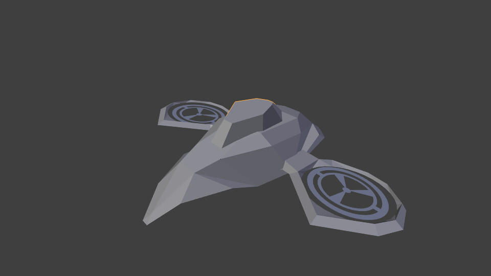 3D model of an aircraft that will be used as a game model.
