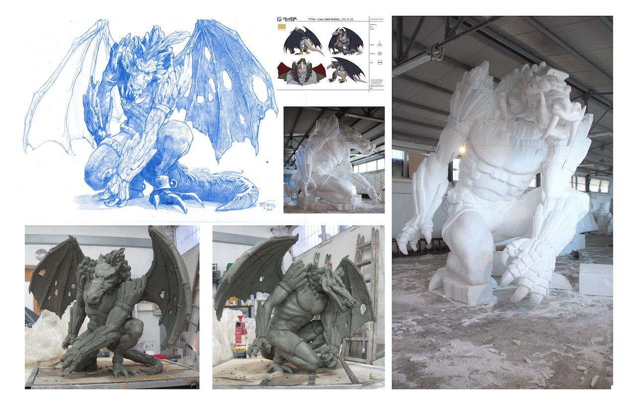HUNTIK YUCATAN WATER ATTRACTION-GARGHOUL STATUE