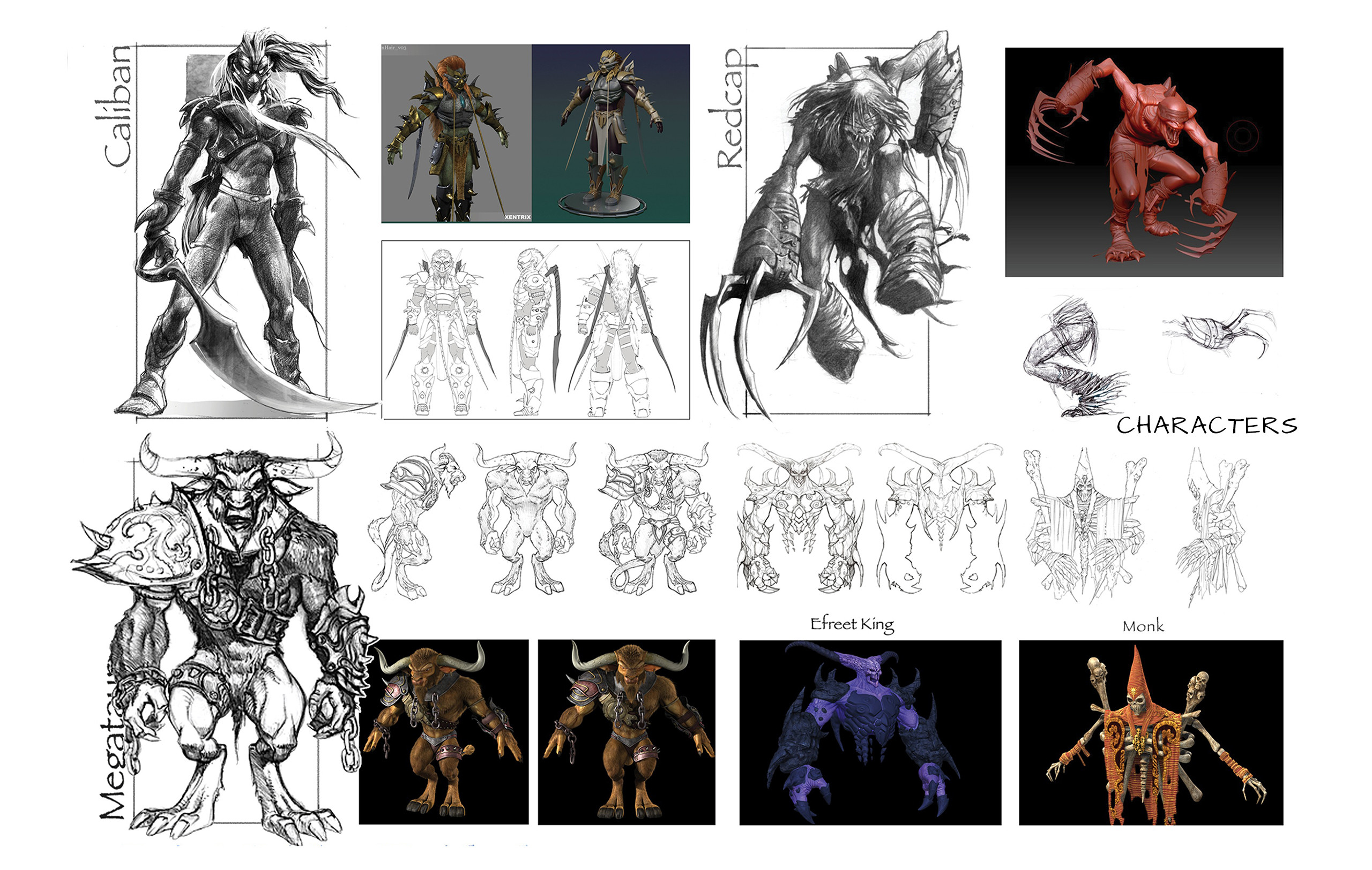 HUNTIK 5D DARKRIDE CONCEPTS CHARACTERS FOR THE GAME