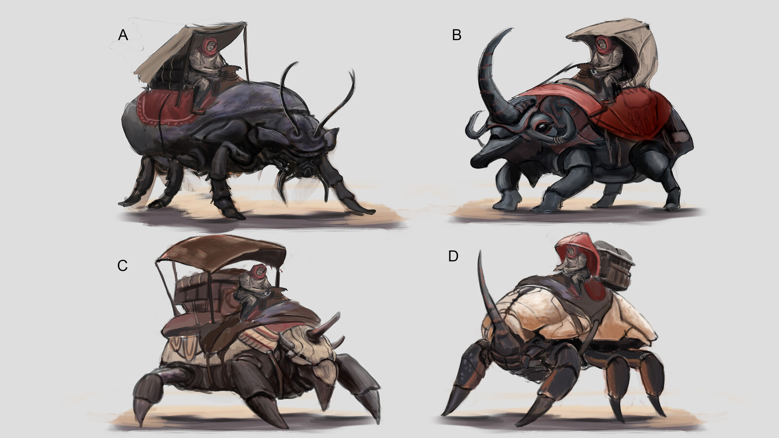 Initial creature sketches