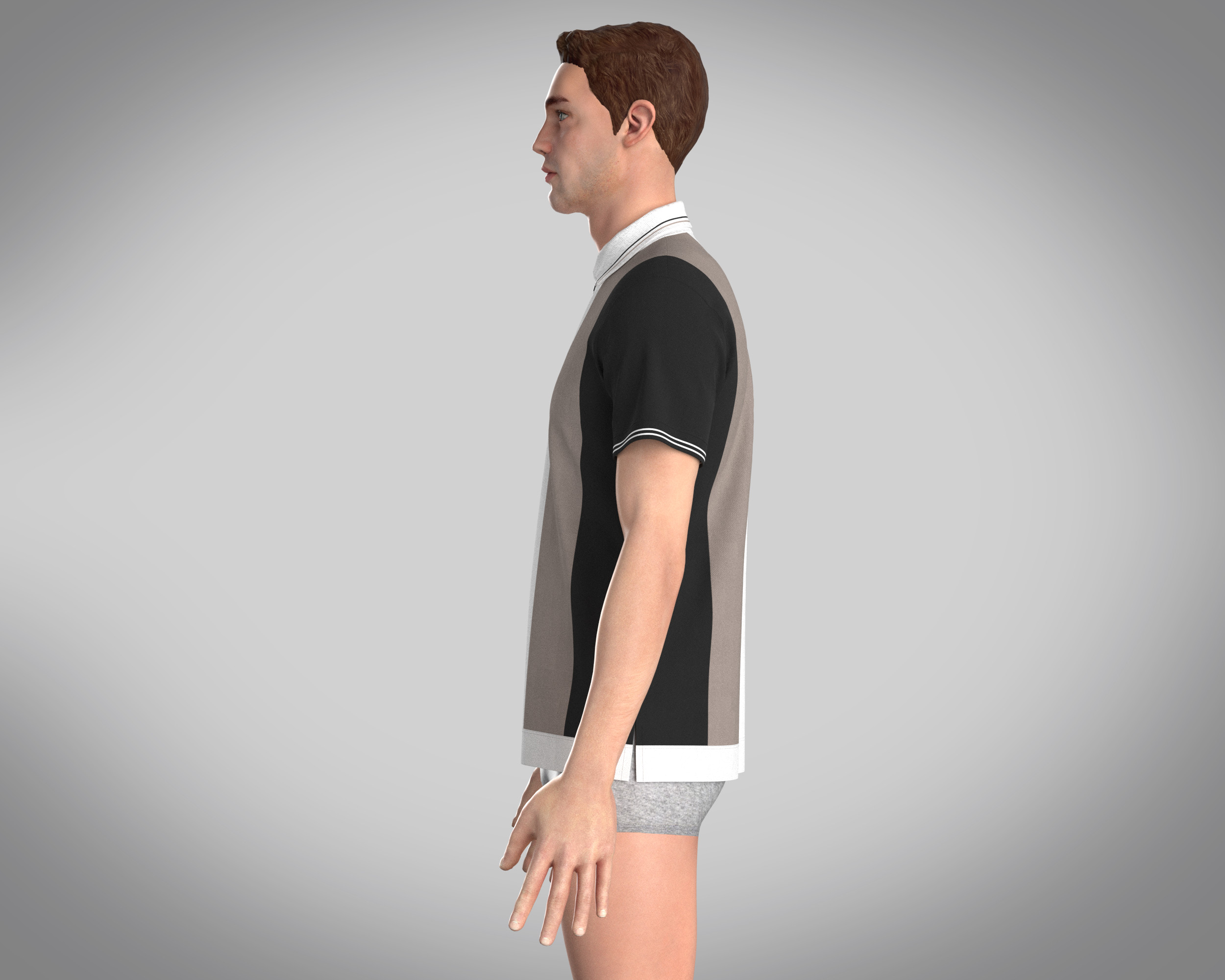 Mens Baseball Jersey 3D model