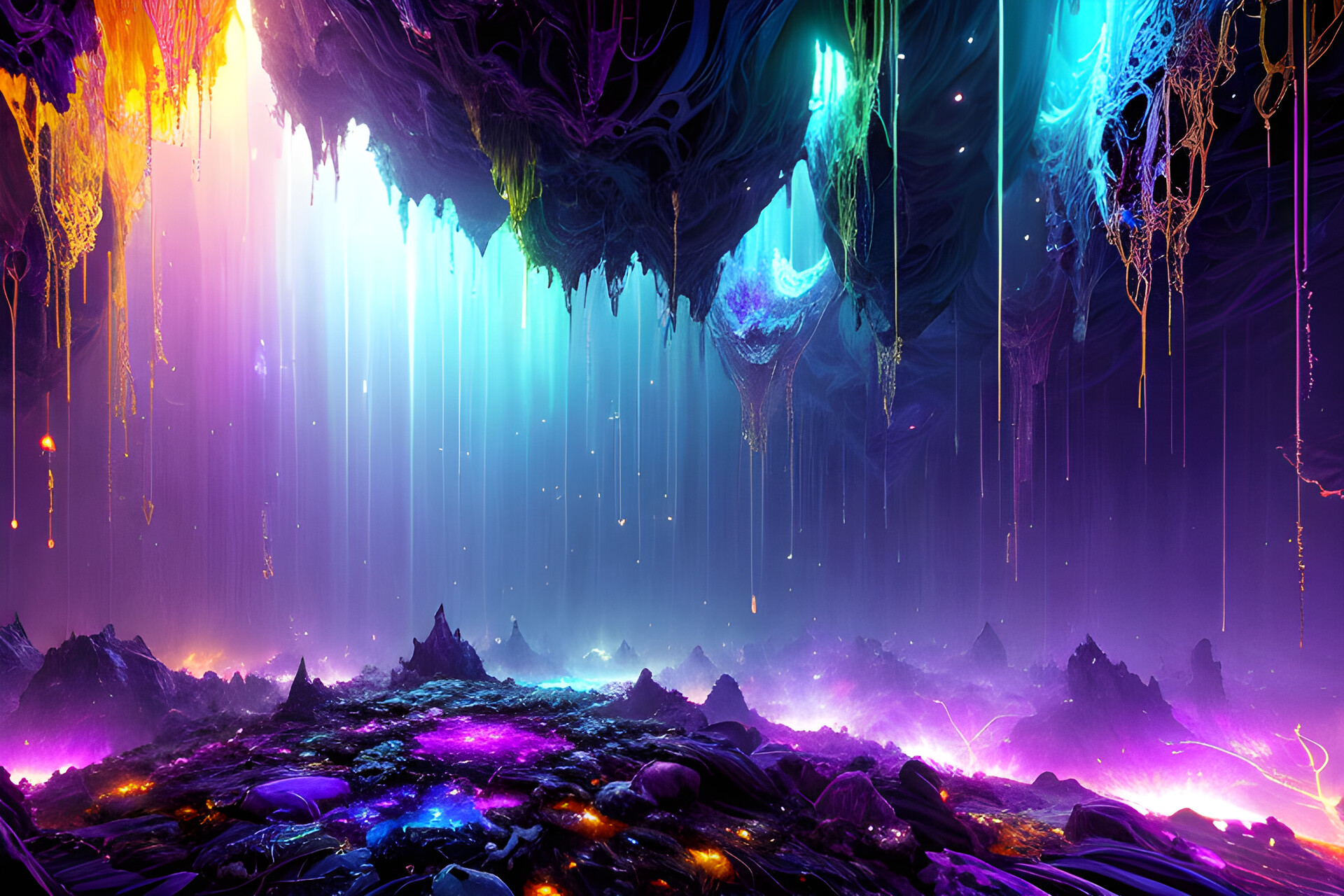 Know Less - Magical Cavern Fantasy Art