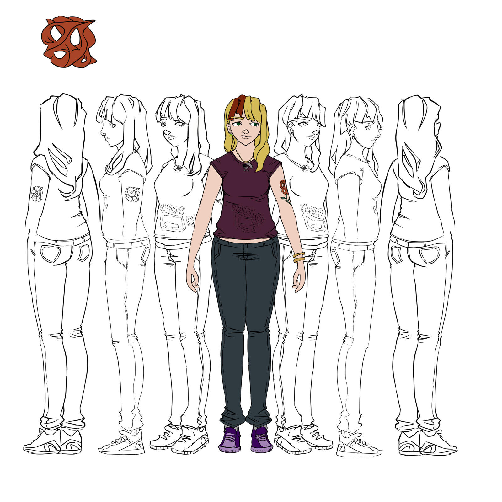 Character Sheet for the main character.