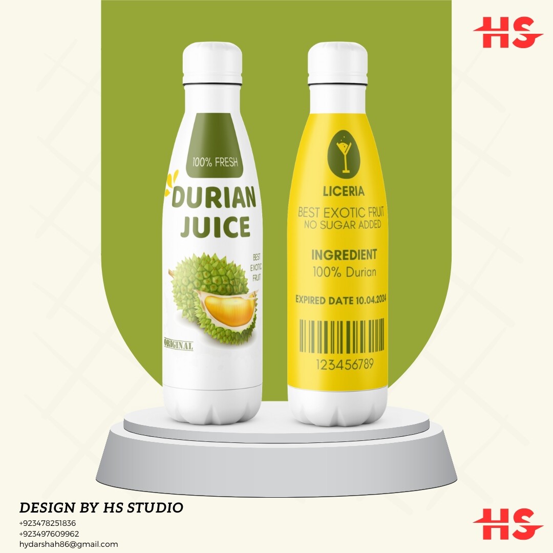 ArtStation Juice Bottle Design