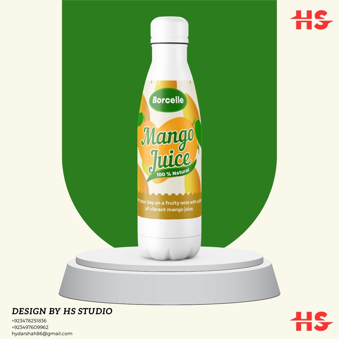 ArtStation Mango Juice Label Design