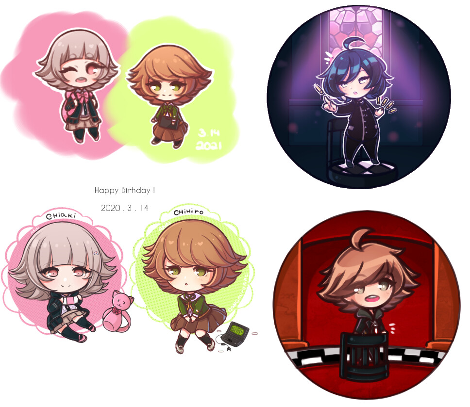 ArtStation Danganronpa Chibis