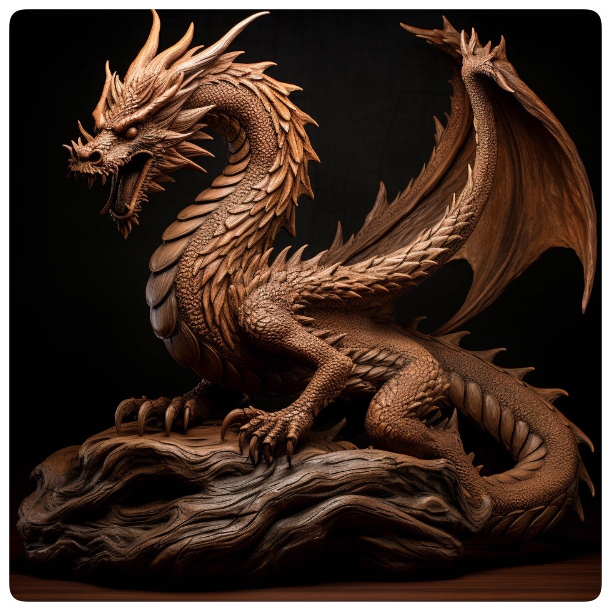 ArtStation - Wood Dragon