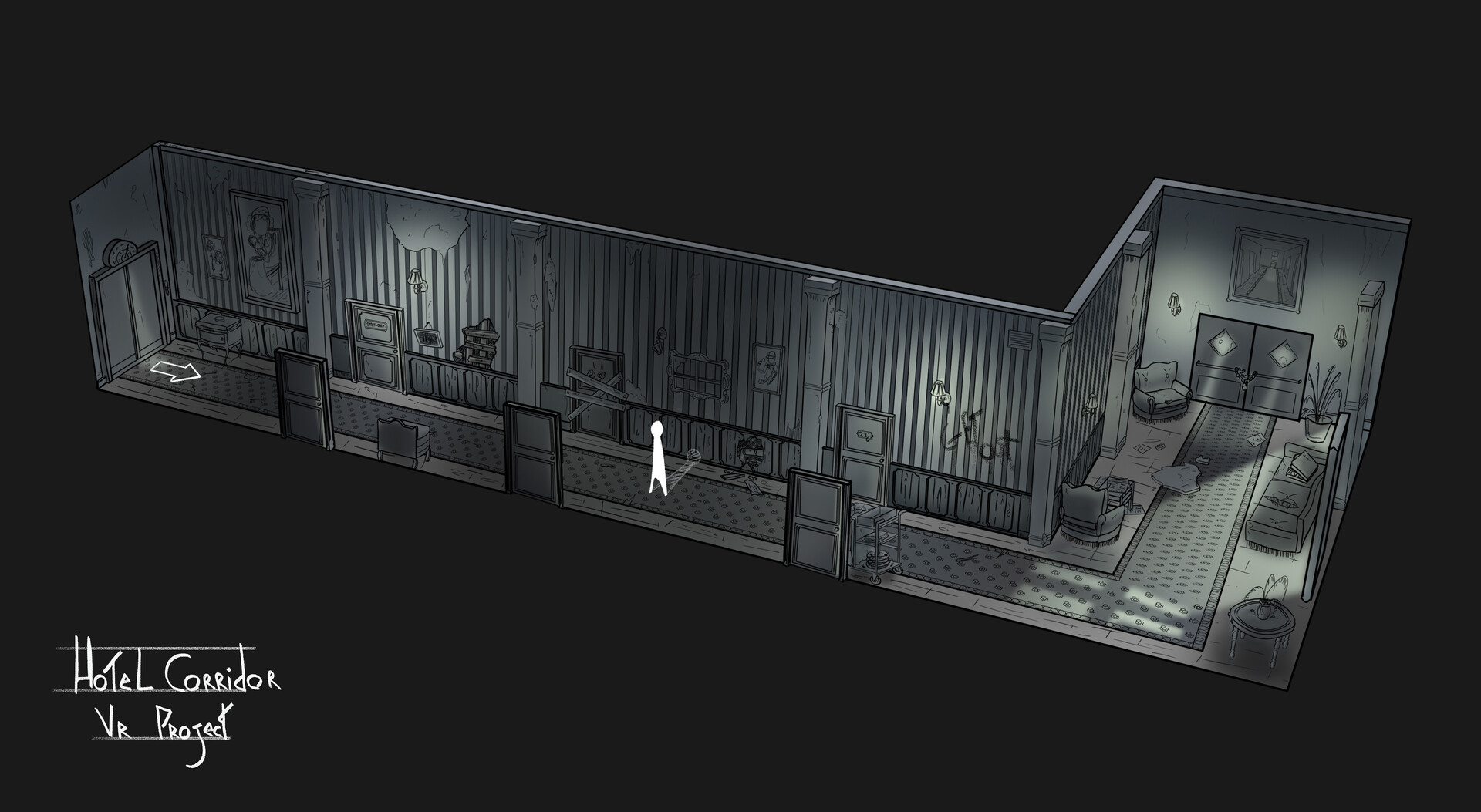 ArtStation Game art Horror Project