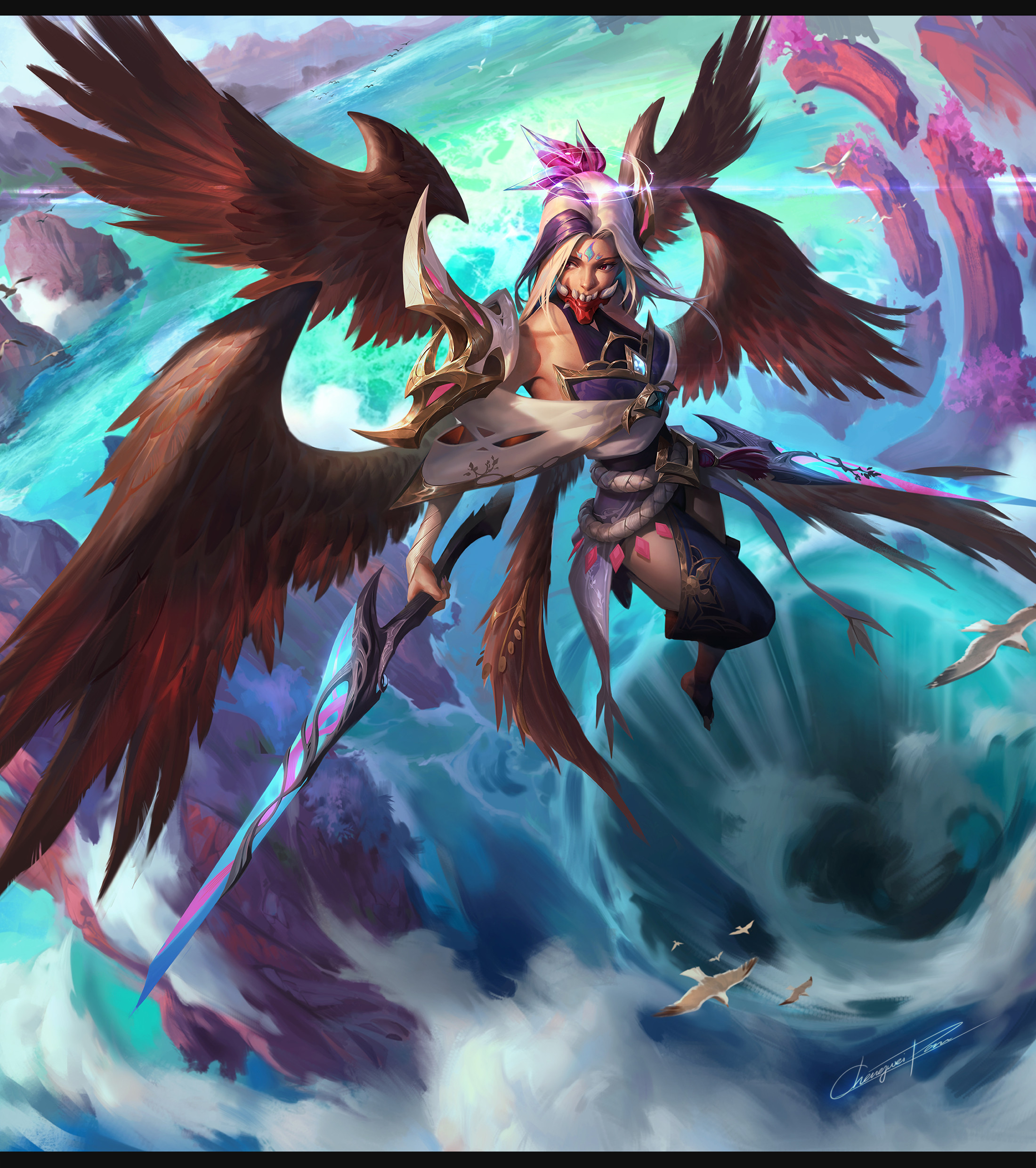 Chengwei pan spirit blossom kayle fan art design