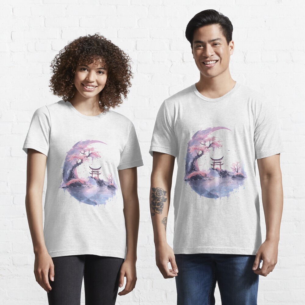 You can find the prints on teepublic.
https://www.teepublic.com/t-shirt/47536950-japanese-scenery-of-a-tori-with-moon-and-sakura-bo?store_id=125261