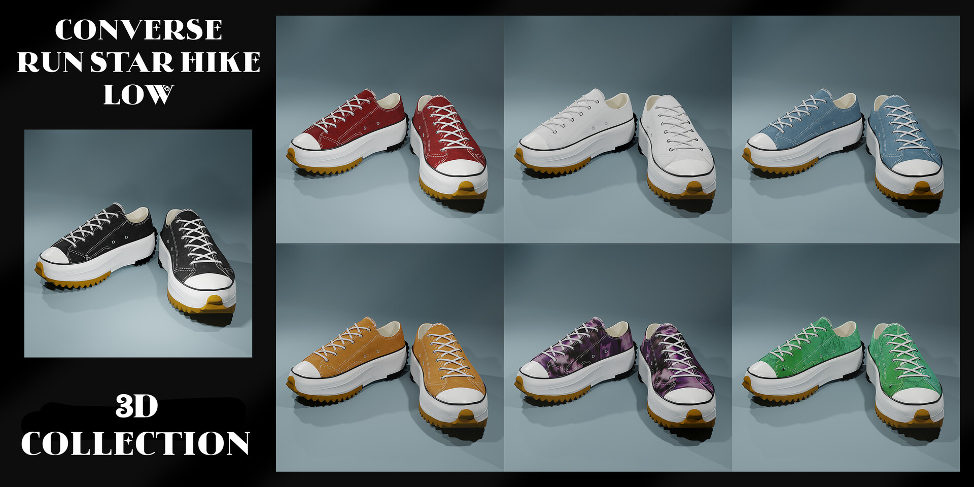 ArtStation Converse Run Star Hike Low 3D