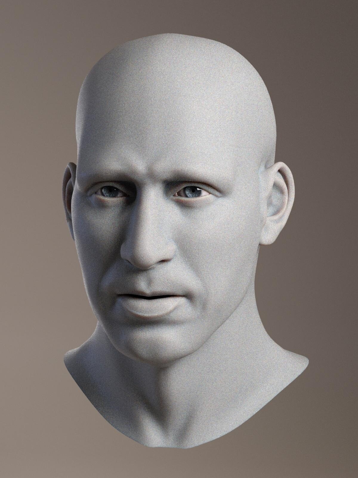 Realistic Man Face - 3D model by Bukachell (@Bukachell) [dccae52]