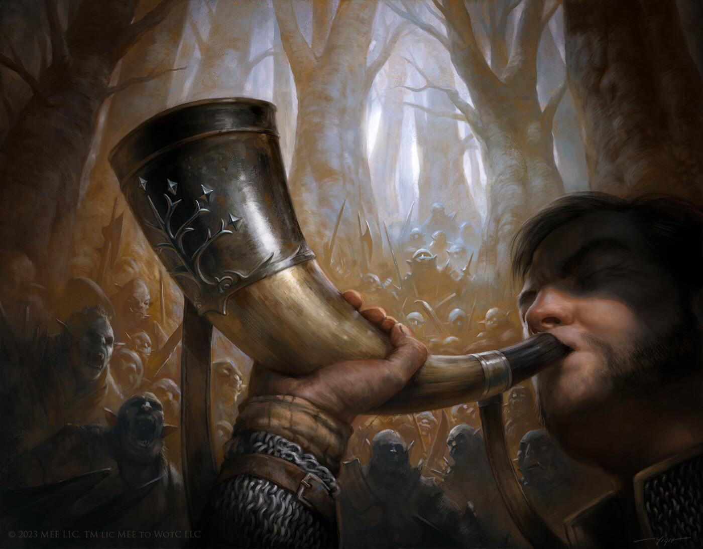 Horn of Gondor. Another illustration i made for Magic the Gathering’s “Lord of the Rings : Tales of Middle Earth” set.

© 2023 MEE LLC. TM lic MEE to WotC LLC