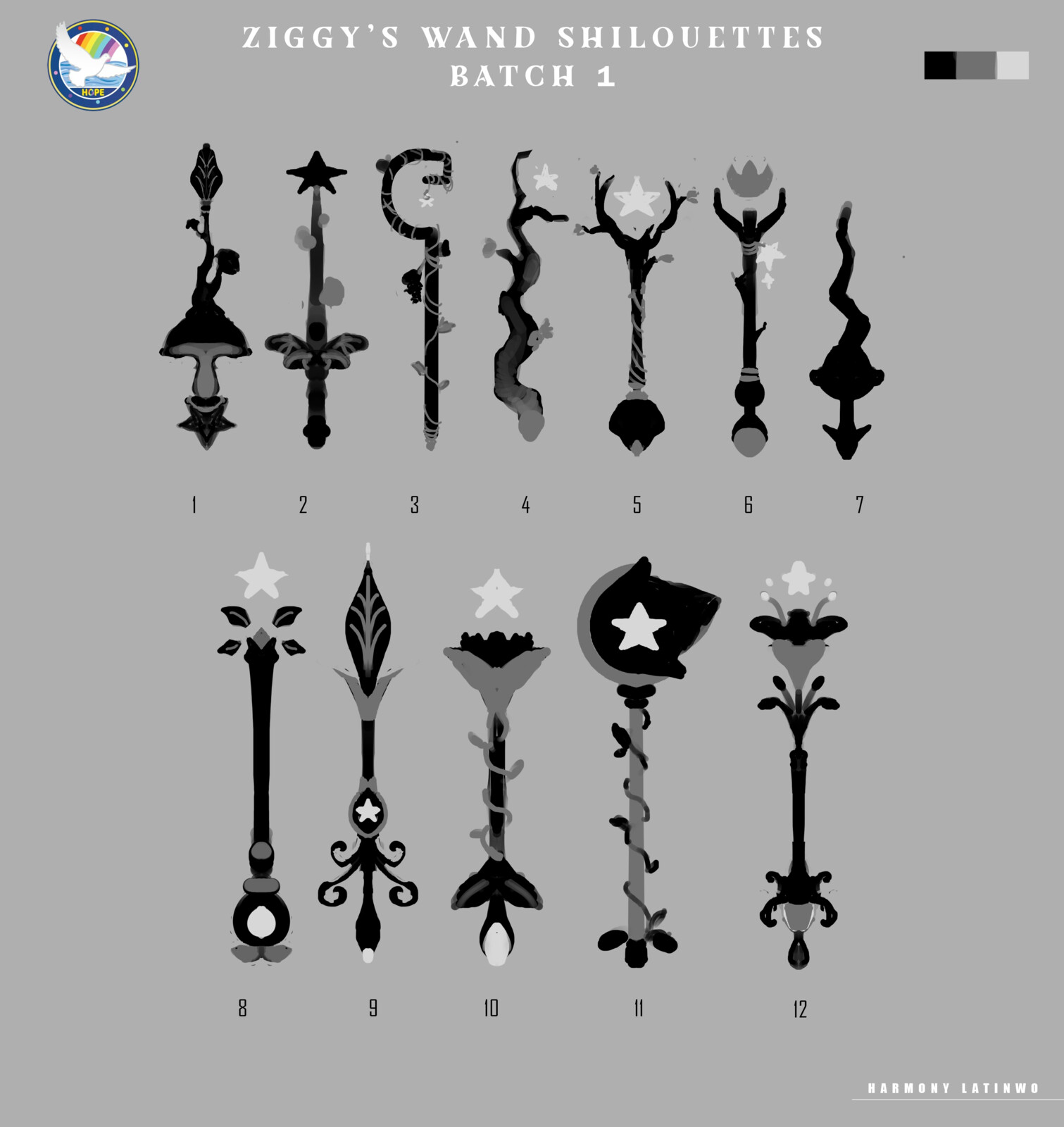 initial silhouettes