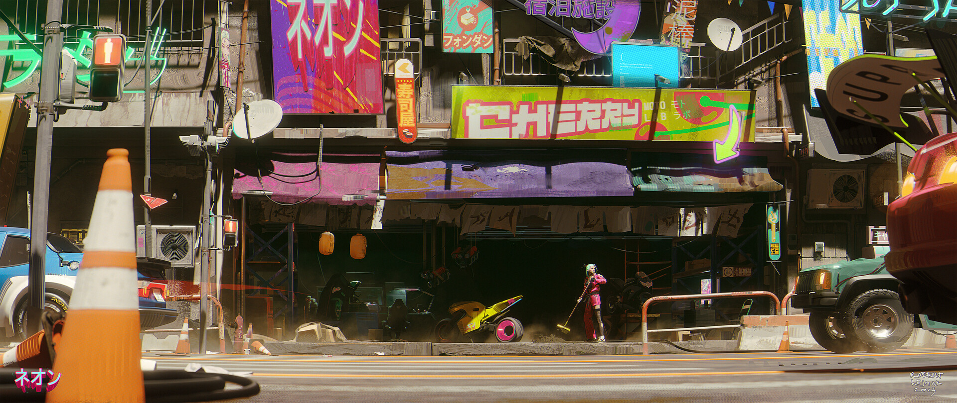 CHERRY MOTO LAB 🏍️🍒 (NEON-ネオン)