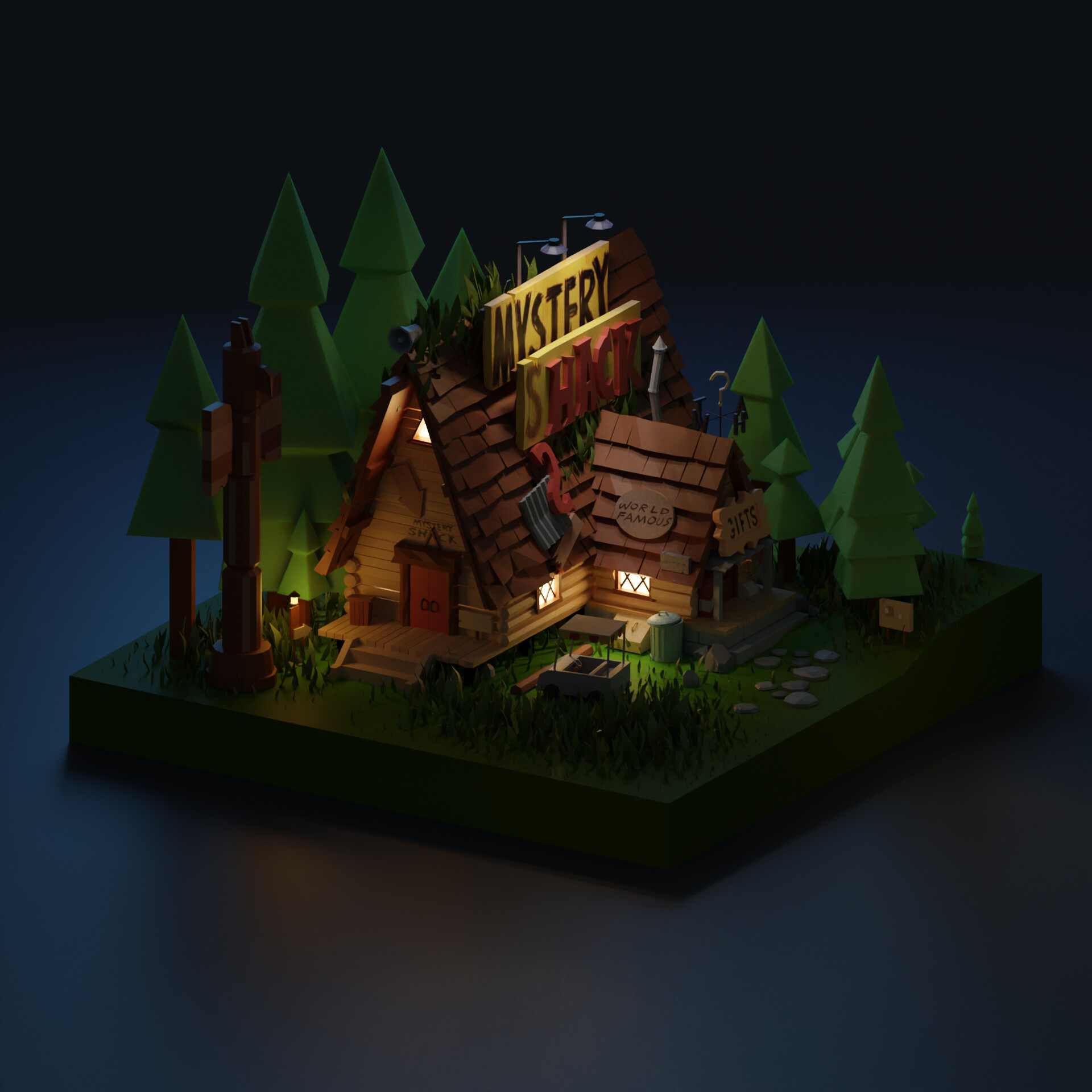 ArtStation   Mystery Shack 3D Model