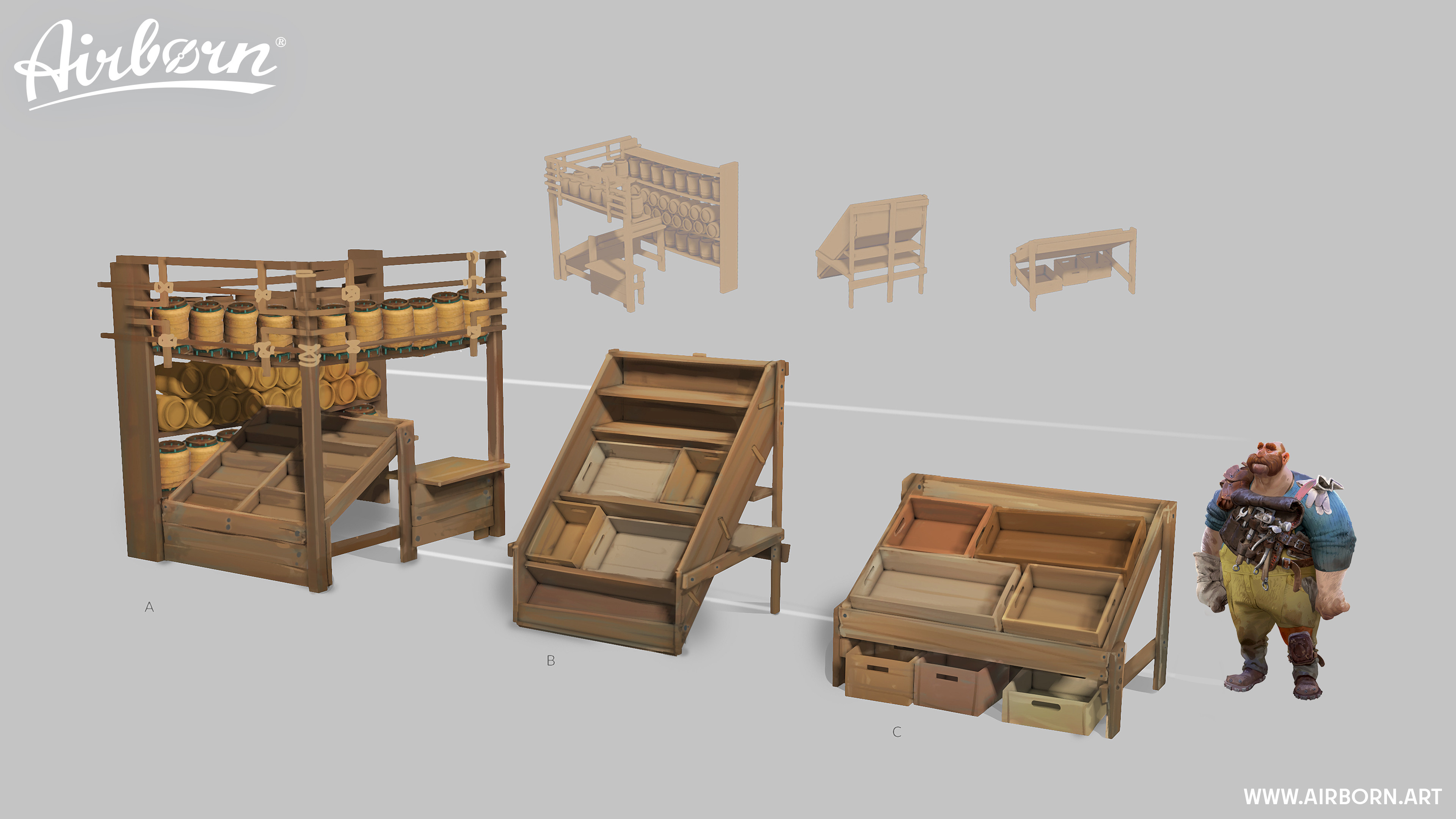 Produce Shelves Concepts by Jonas Kunert