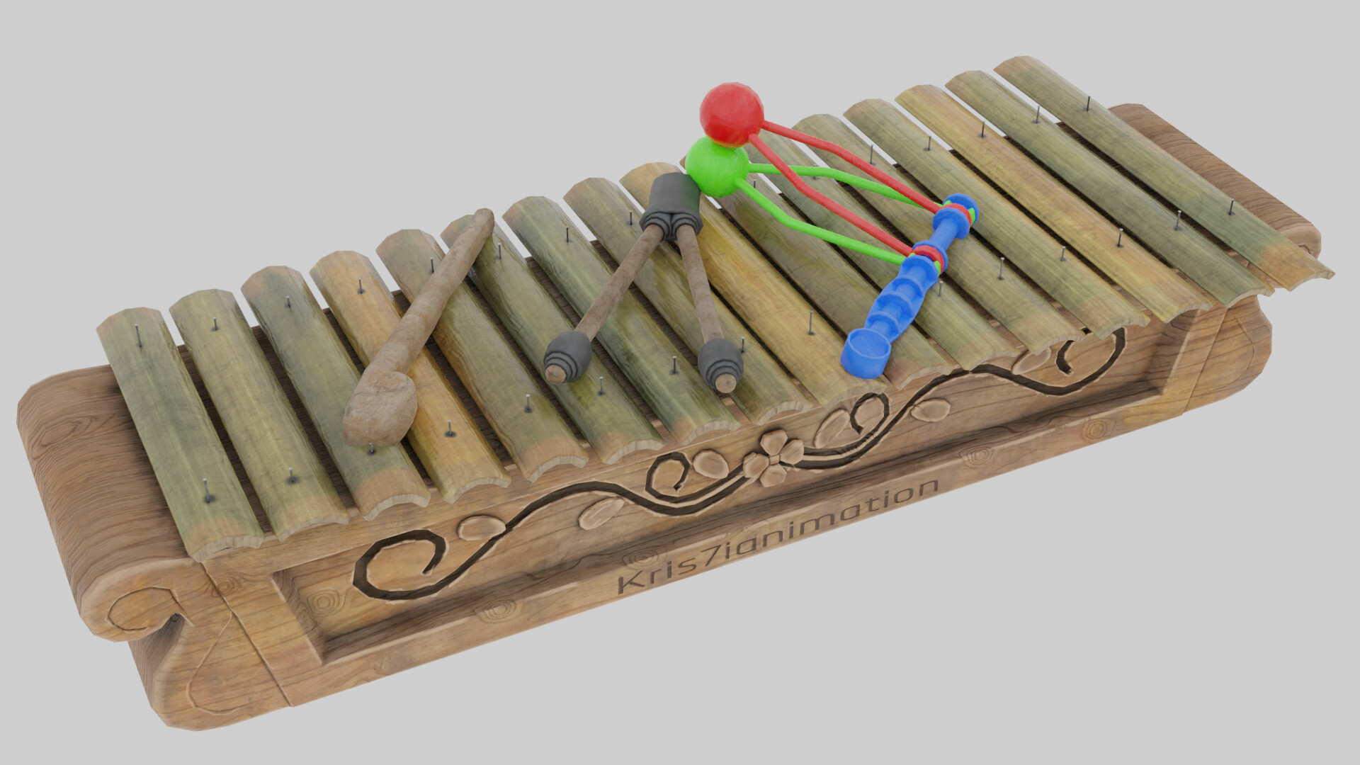 Artstation bamboo xylophone with lato