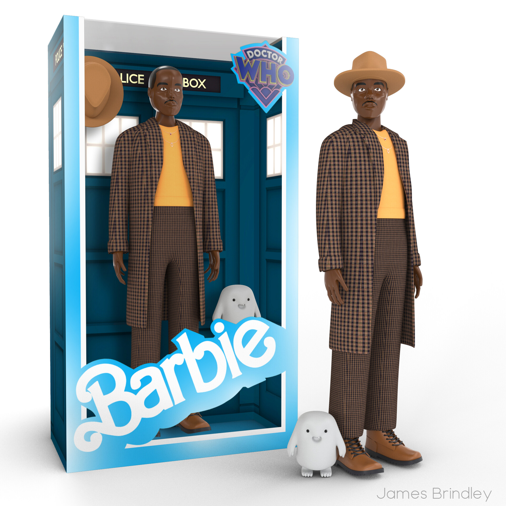 ArtStation Doctor Who Barbie Ncuti Gatwa 15th Doctor concept