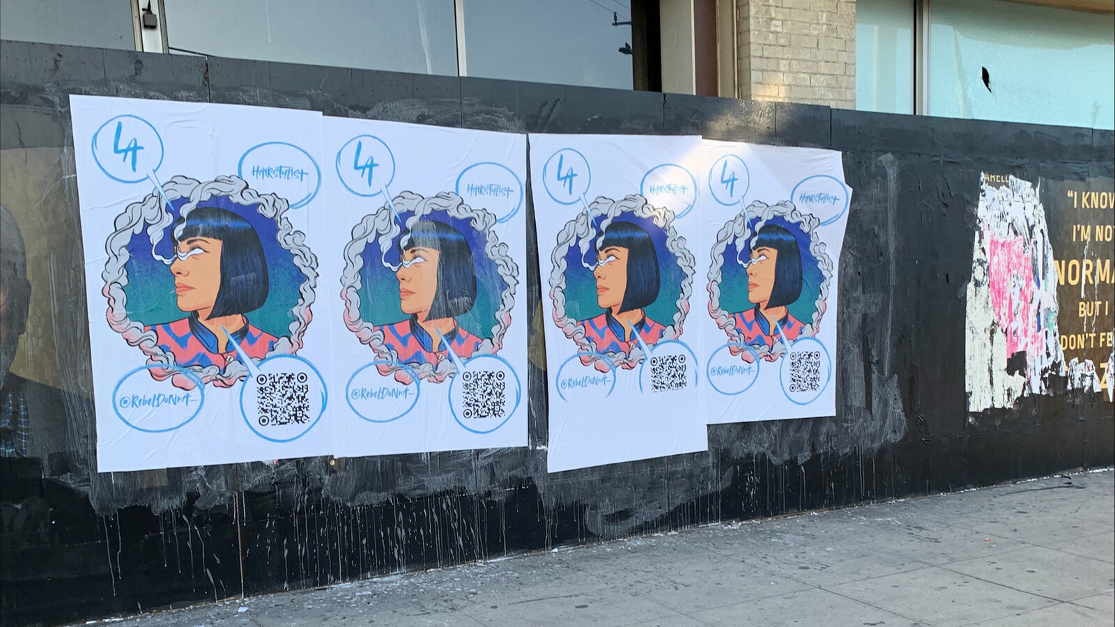 These posters were 6Ft x 4Ft and were posted on Sunset Bulevard, Los Angeles